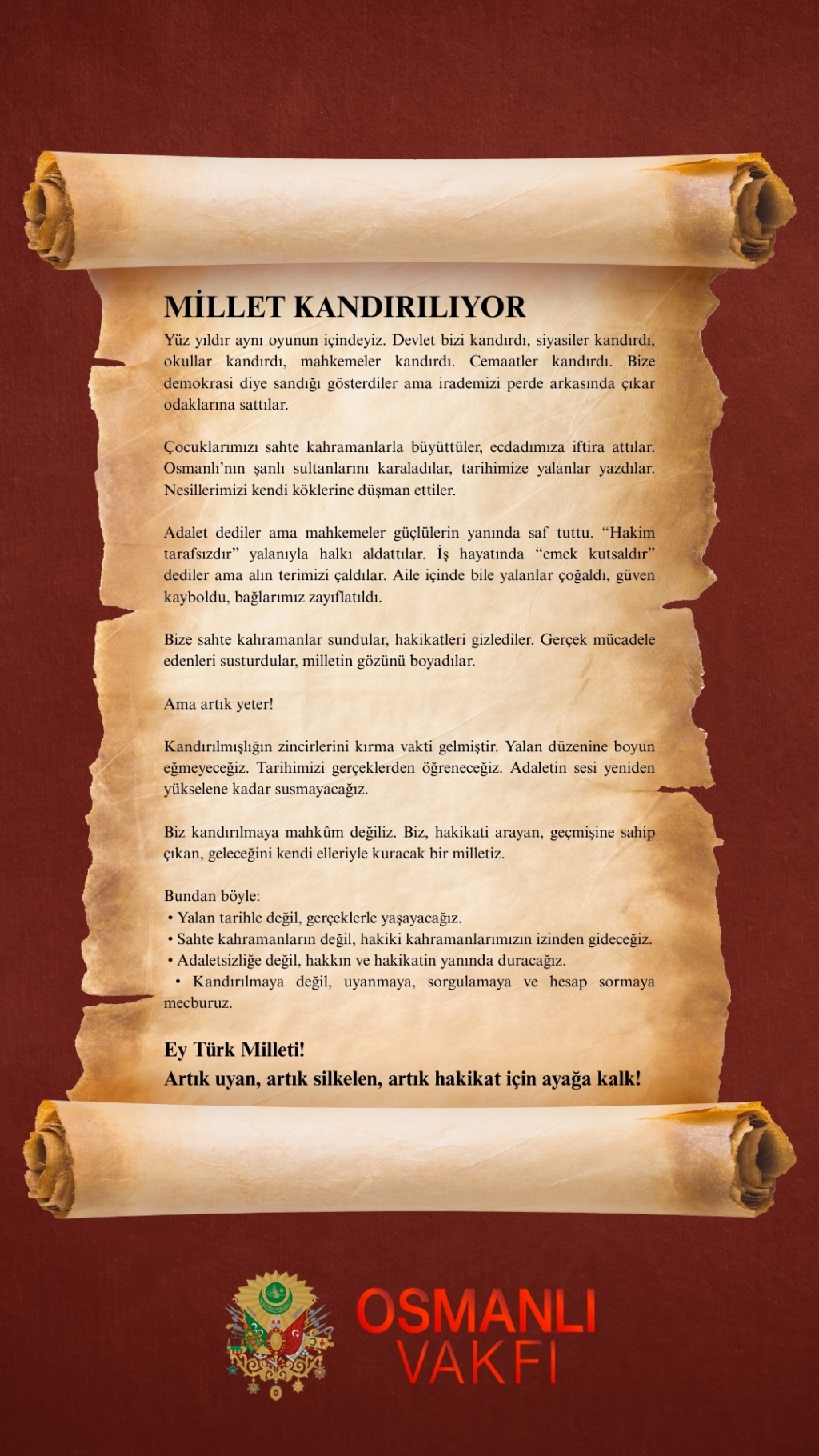 MİLLET KANDIRILIYOR