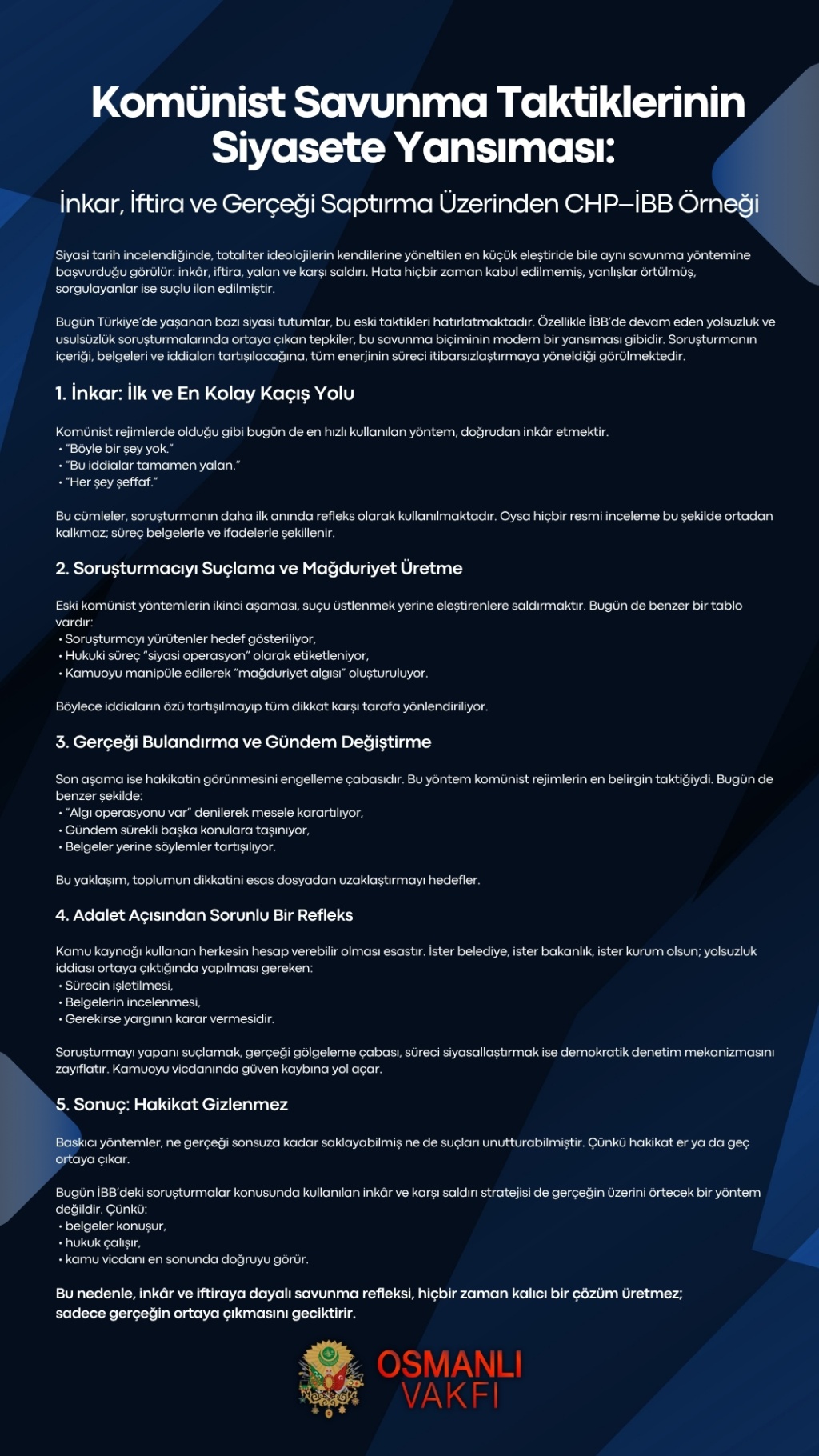 KOMÜNİST SAVUNMA TAKTİKLERİNİN SİYASETE YANSIMASI